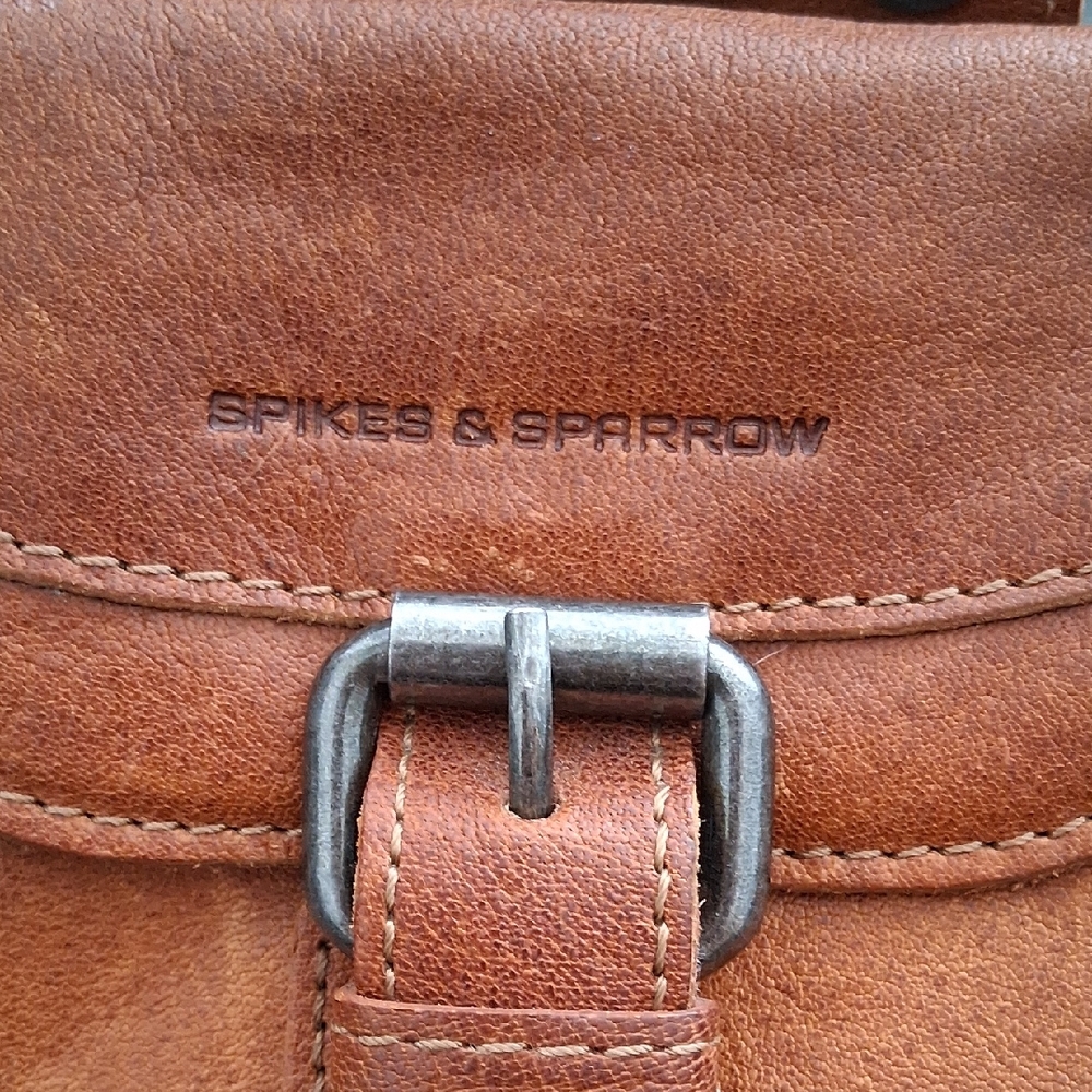Spikes&sparrow Brown Leather Men's And Women Bag